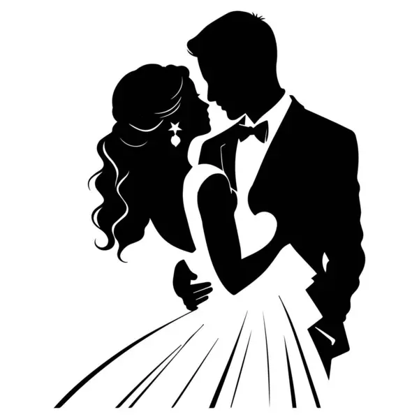 Mutlu bir çift, gelin ve damat arasında nikah törenini kutluyor..