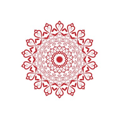 Mandala Süsleme el çizimi elementler dekoratif tasarım dairesel çiçek vektörü.