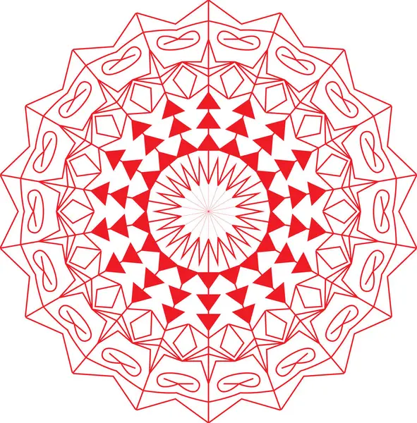 Mandala Süsleme el çizimi elementler dekoratif tasarım dairesel çiçek vektörü.