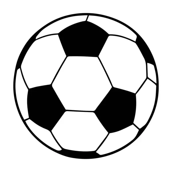 Futbol topu ya da futbol sporu silüeti vektör çizimi.