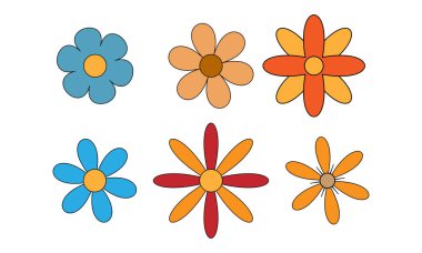 Hippi moda papatya çiçekleri..