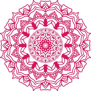 Mandala Süsleme el çizimi elementler dekoratif tasarım dairesel çiçek vektörü.