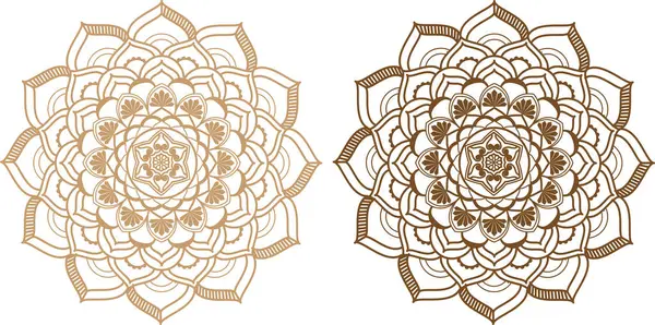 Mandala Süsleme el çizimi elementler dekoratif tasarım dairesel çiçek vektörü.
