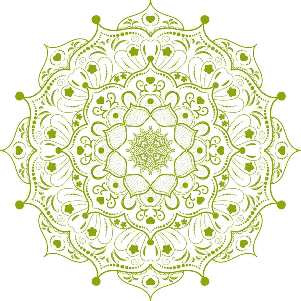 Mandala Süsleme el çizimi elementler dekoratif tasarım dairesel çiçek vektörü.