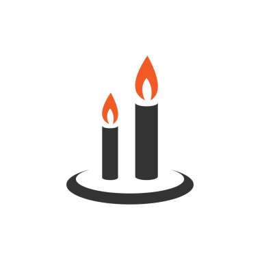 Mum simgesi şablonu siyah renk sembolü tasarım yakma vektörü.