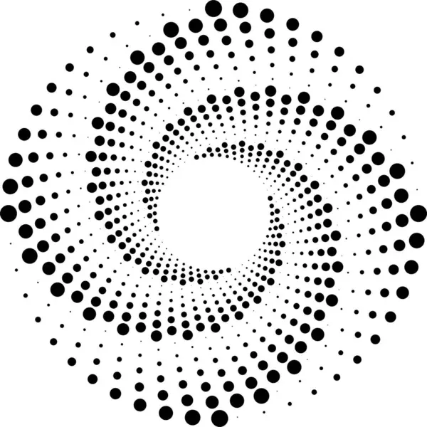 Brüksel tasarım elementleri soyut girdap kıvrım noktaları yarım ton vektör dairesel dairesel dönüş çizgileri.