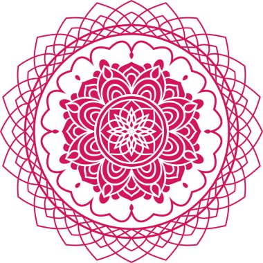 Kına dövmesi dekorasyonu için dairesel illüstrasyon deseni. Etnik doğu tarzı çiçek deseni..