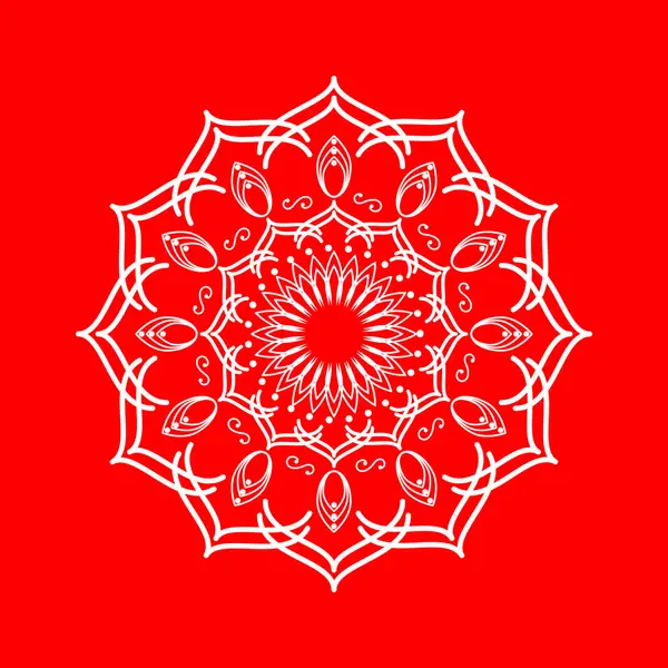 Kına dövmesi dekorasyonu için dairesel illüstrasyon deseni. Etnik doğu tarzı çiçek deseni..