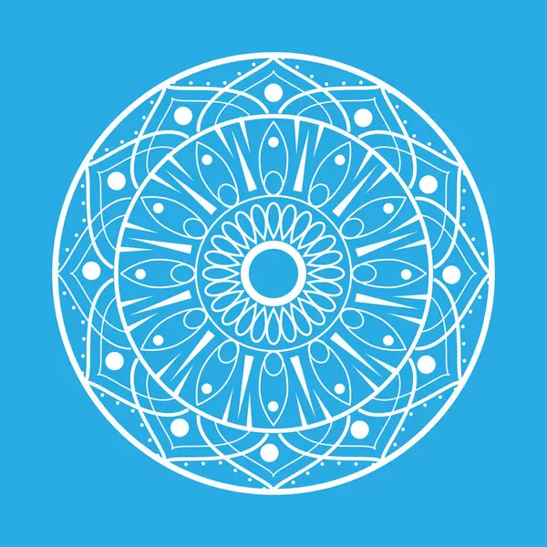 Kına dövmesi dekorasyonu için dairesel illüstrasyon deseni. Etnik doğu tarzı çiçek deseni..