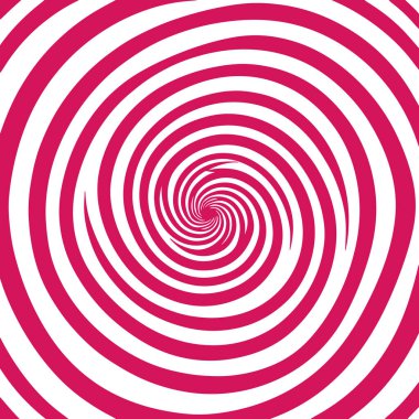 Hipnoz spirali beyaz arkaplan üzerinde dönen komik arkaplan vektörü.