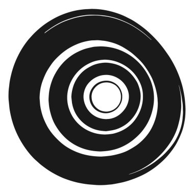 Hipnoz spirali beyaz arkaplan üzerinde dönen komik arkaplan vektörü.