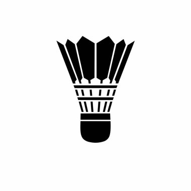 Spor ve fitness tasarım projeleri için ideal minimalist badminton servis aleti ikonu. Etkin yaşam tarzı temaları ve badmintona bağlı grafikleri temsil etmek için mükemmel.