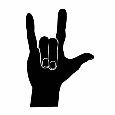 Metal rock severler, punk, grunge, alternatif rock 'ın vektör çizimi