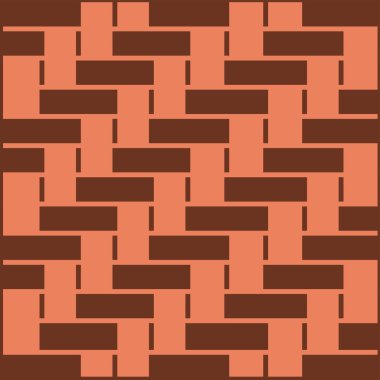 Alternatif kahverengi dikdörtgenli kusursuz arkaplan çizimi. Yapılandırılmış geometrik bir görünüm ve modern, dünya dışı estetik isteyen tasarım projeleri için idealdir..