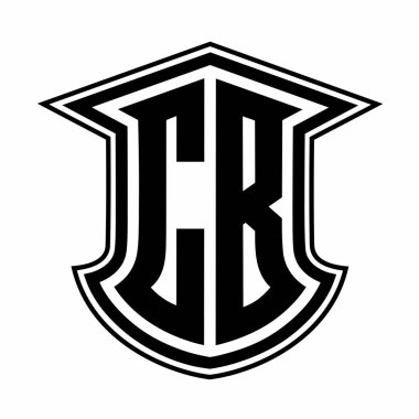 CB 'nin baş harfleri, harf logosu grafiği, spor markalaştırma, esport takımı, kulüp veya kişisel logo amaçları için mükemmel..