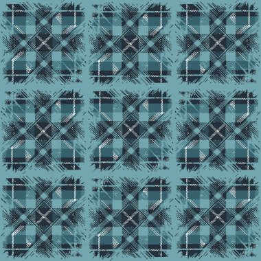 Tartan. Grunge Background with Stripes. Abstract Texture with Horizontal and Vertical Strokes. Scribbled Grunge Rapport for Calico, Print, Textile. Irish Ornament. Vector seamless pattern with brush stripes and strokes. Texture. clipart