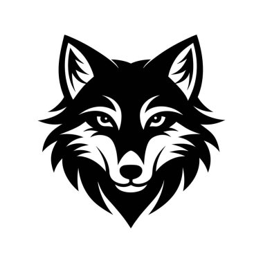 Wolf Head Silhouette Vector Illustration Design clipart