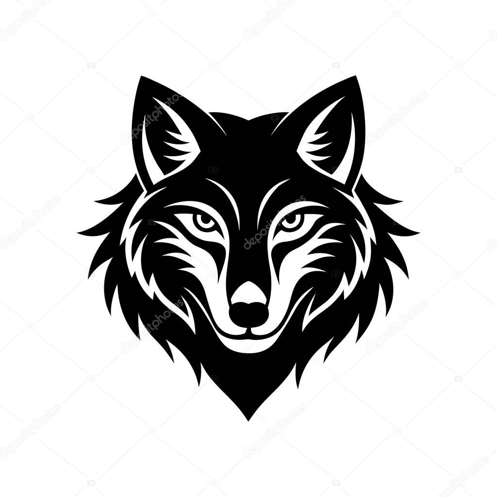 Wolf Head Silhouette Vector Illustration