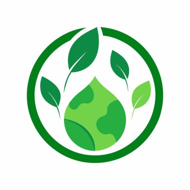 Ekoloji Simgesi Logo Vektörü Tasarımı