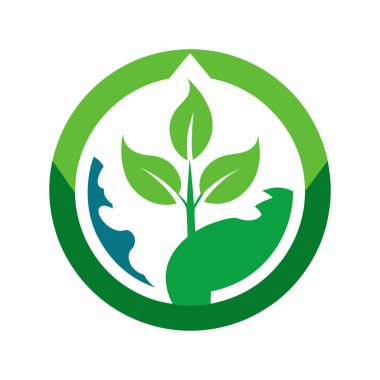 Ekoloji Simgesi Logo Vektörü Tasarımı