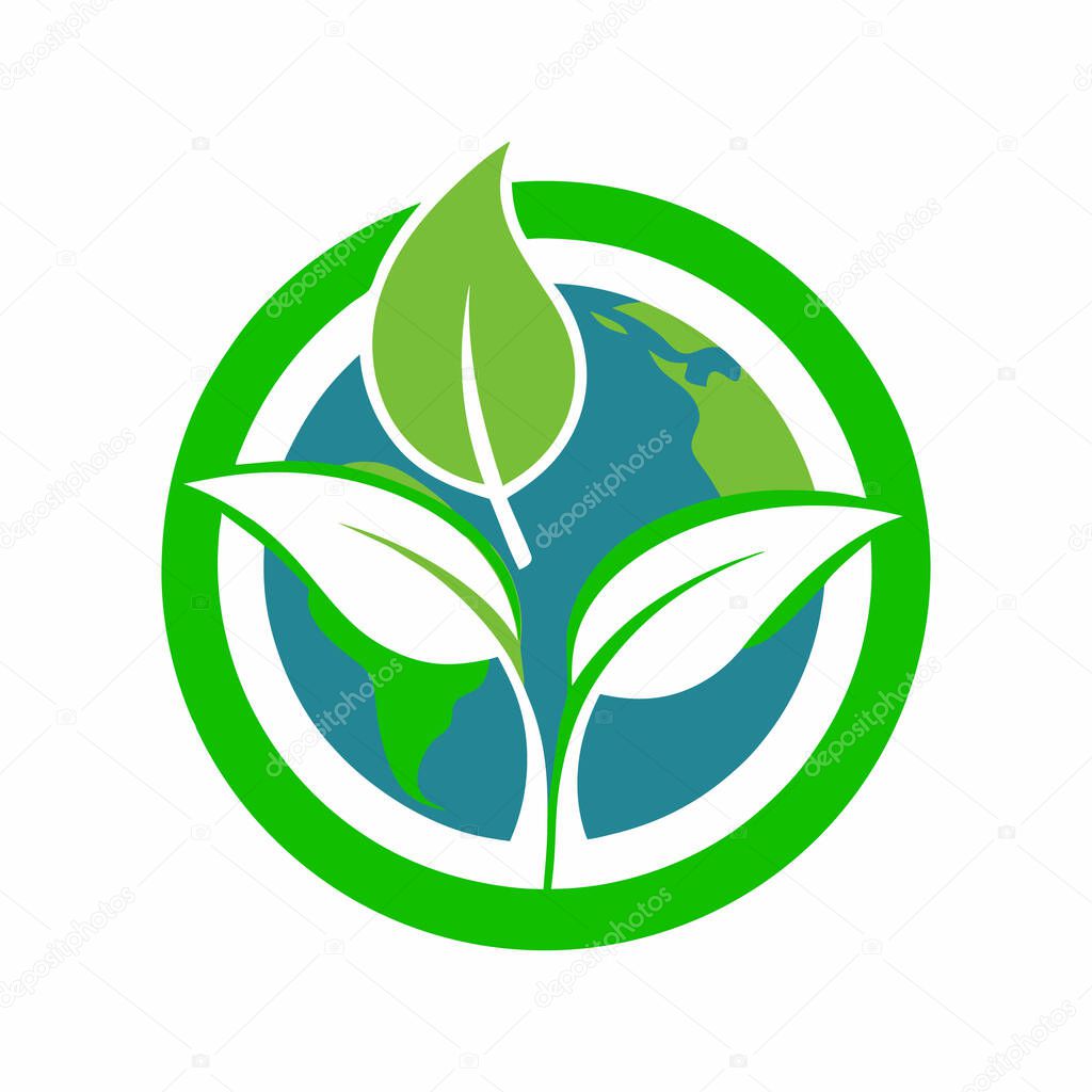 Ecology Icon Logo Vector Design