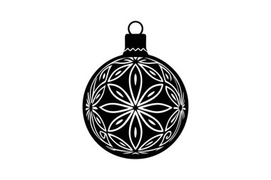 Bauble Şenlik Süslemesi Beyaz Arkaplanda Noel Dekorasyonu