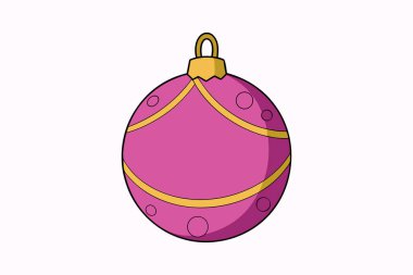 Bauble Şenlik Süslemesi Beyaz Arkaplanda Noel Dekorasyonu