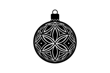 Bauble Şenlik Süslemesi Beyaz Arkaplanda Noel Dekorasyonu