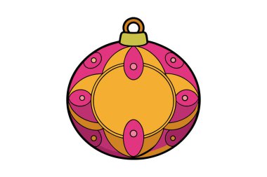 Bauble Şenlik Süslemesi Beyaz Arkaplanda Noel Dekorasyonu