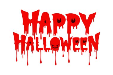 Mutlu Cadılar Bayramı Typography Vektör Tasarımı