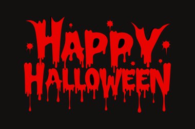 Mutlu Cadılar Bayramı Typography Vektör Tasarımı