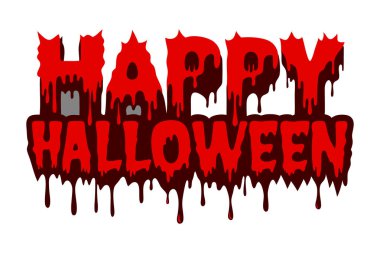 Mutlu Cadılar Bayramı Typography Vektör Tasarımı