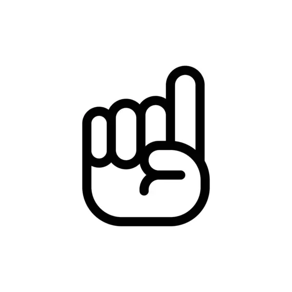 El vektörü ince çizgi simgesi