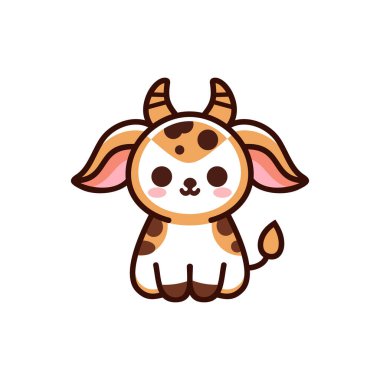 vektör şirin el çizilmiş karikatür çizgi film ikonu