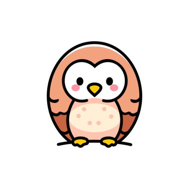 cute cartoon owl. vector illustration