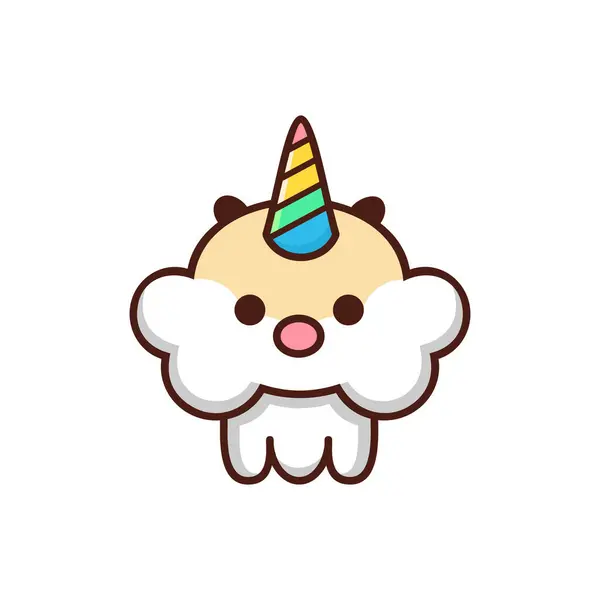 vektör şirin çizgi film Mutlu yıllar pastası