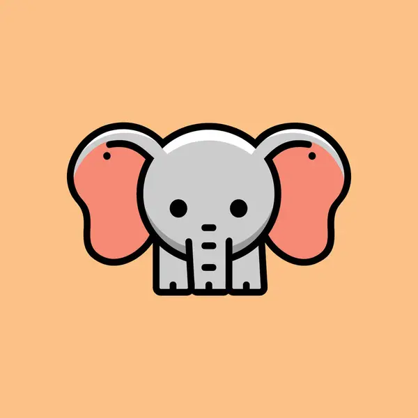 Saydam bir arkaplan üzerinde fil vektör simgesi, web, web sitesi ve mobil uygulama için kullanılan hayvan konsepti