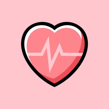 kalp simgesi, vektör illüstrasyonu