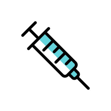 Şeffaf bir arkaplanda enjeksiyon vektör çizimi. Birinci kalite semboller. Konsept ve grafik tasarım için ince çizgi simgesi.