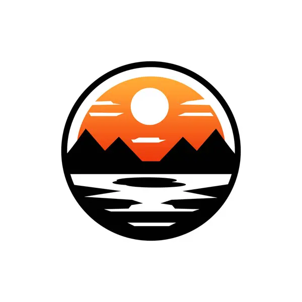 gün batımı logo tasarımı ilham vektörü şablonu