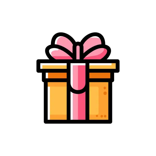 hediye kutusu vektör renk simgesi