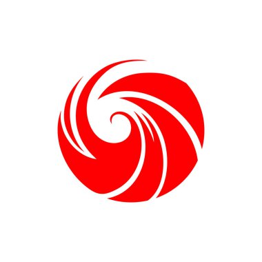 Soyut spiral, girdap ve dönme elementi. vektör simgesi