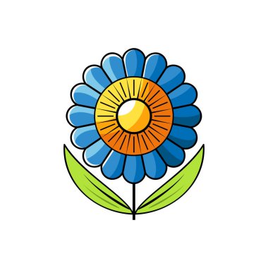 çiçek simgesi vektör illüstrasyon tasarım şablonu