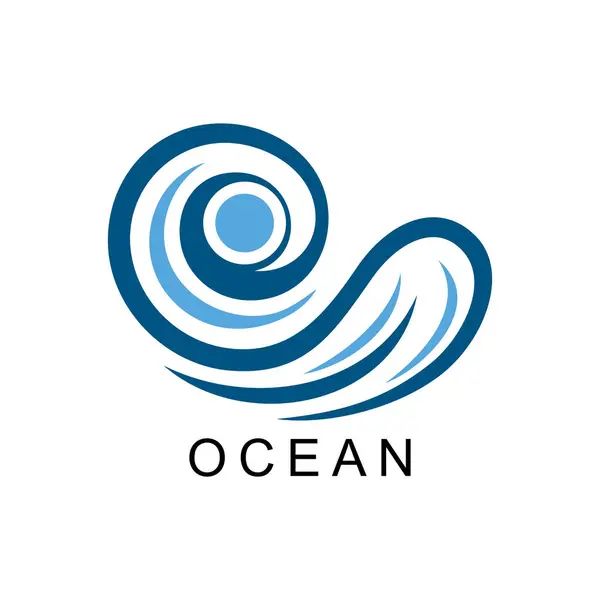 deniz suyu logo vektör simgesi tasarımı