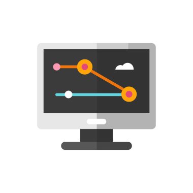 Veri analiz simgesi, vektör illüstrasyonu