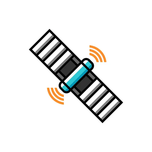 karikatür uydu simgesi vektör çizimi