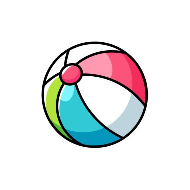 Plaj topu ve plaj topu vektör tasarımı