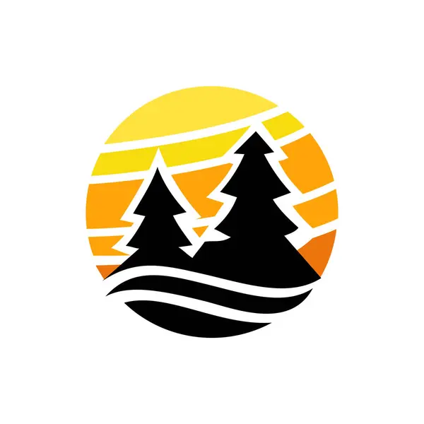 Dağ logosu şablon vektör ikonu tasarımı