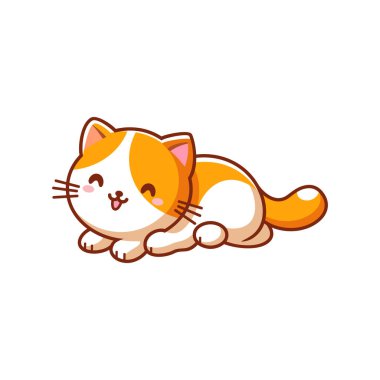 Çizgi film kedisinin vektör çizimi