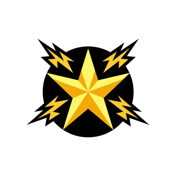 yıldız simgesi logo tasarım şablonu vektörü